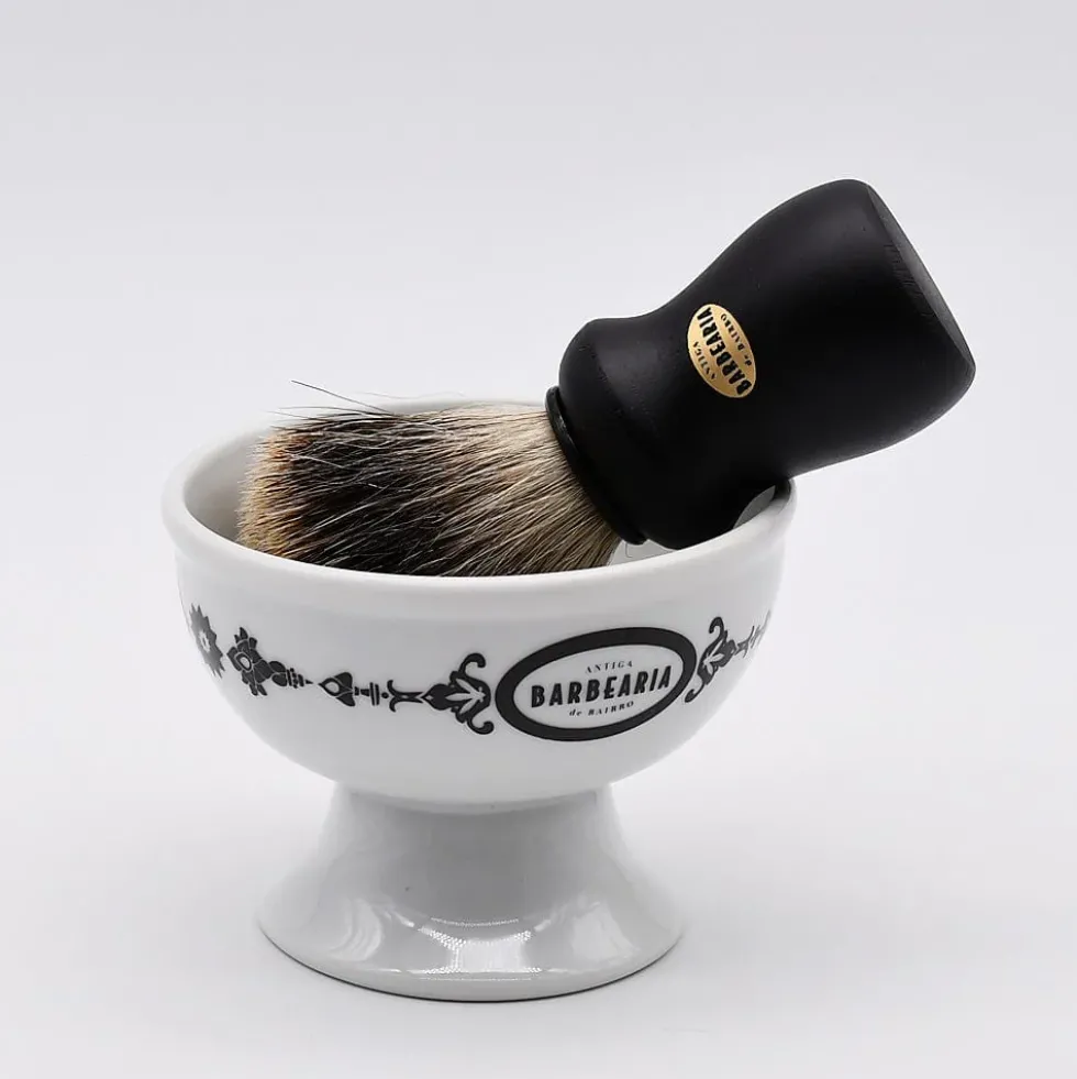 Blaireau en véritables poils de blaireau "Barbearia de Bairro"
