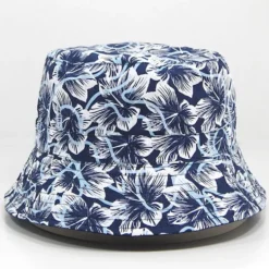 Bob réversible en coton - Bleu