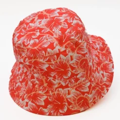 Bob réversible en coton - Rouge