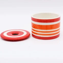 Boite à coton en céramique - Rouge