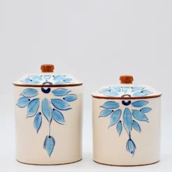Boite de cuisine en terre cuite - Turquoise
