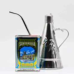 Boite d'huile d'olive Santamaria et sa carafe