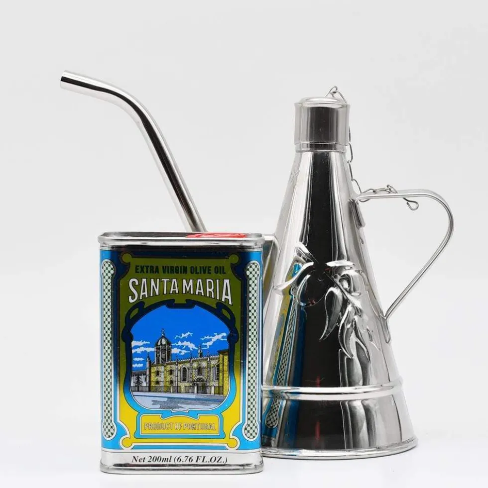 Boite d'huile d'olive Santamaria et sa carafe