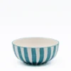 Bol à céréales rayé "Costa Nova Mar" 16cm - Turquoise