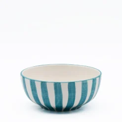 Bol à céréales rayé "Costa Nova Mar" 16cm - Turquoise