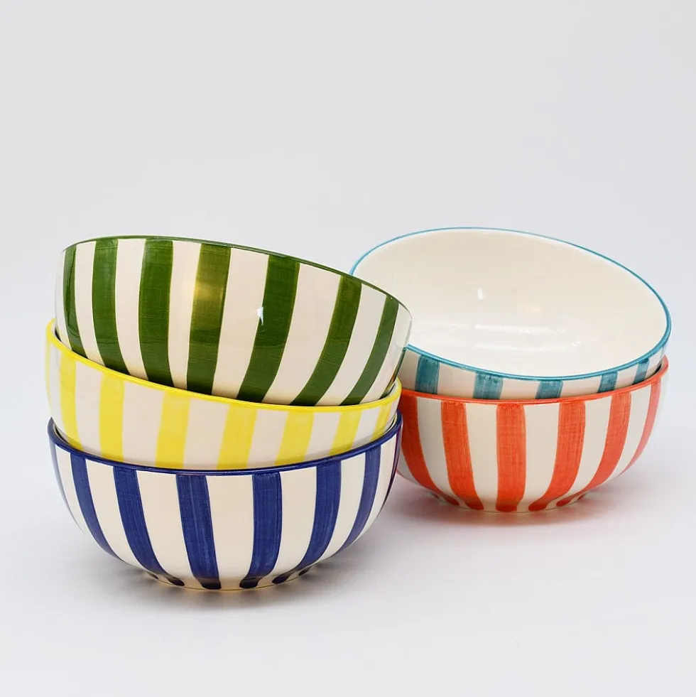 Bol à céréales rayé "Costa Nova Mar" 16cm - Vert