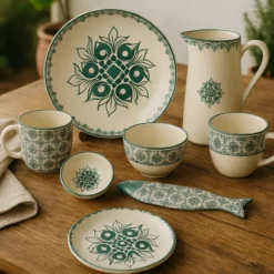 Bol en céramique "Brasão" 13cm - Vert