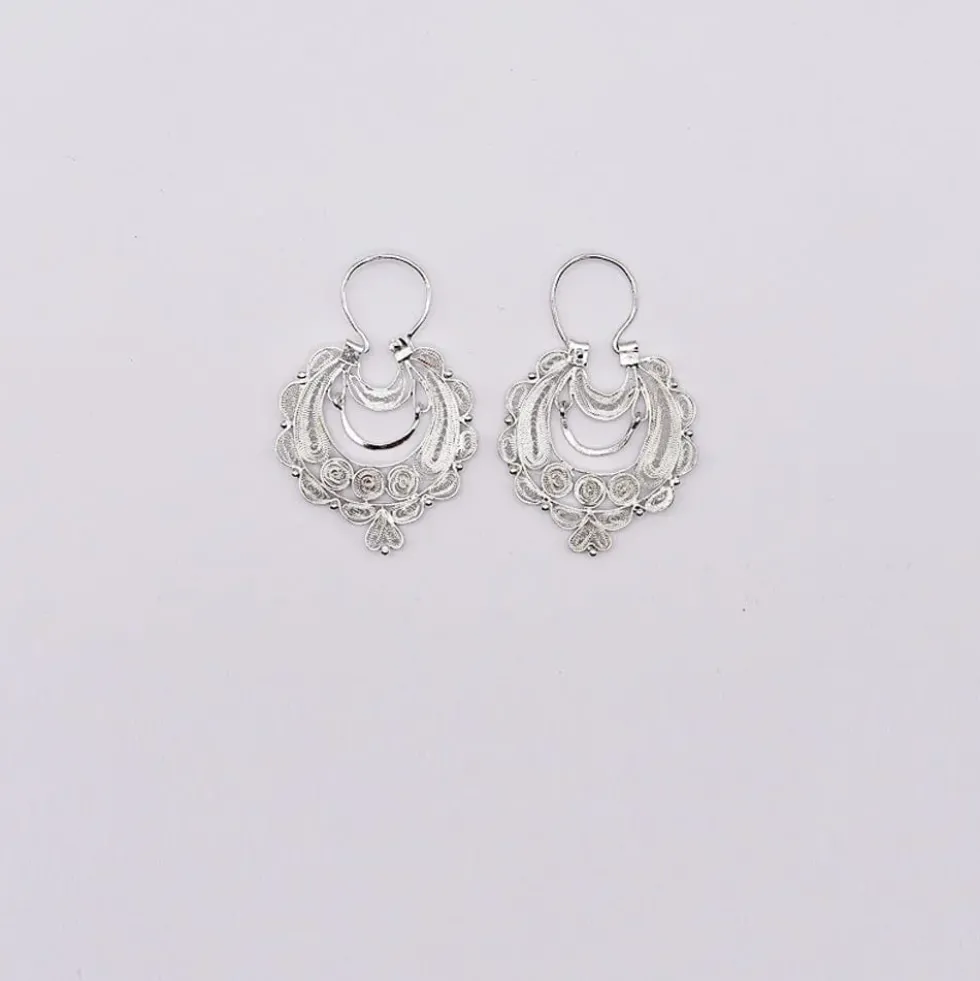 Boucles d'oreille en argent - 4cm