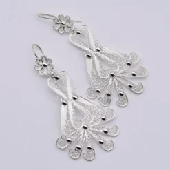 Boucles d'oreille en filigrane d'argent - 6.5cm
