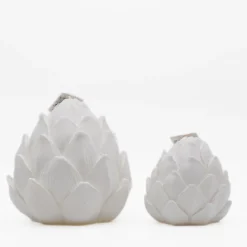 Bougie décorative "Alcachofra" Blanche - 12cm