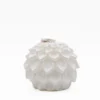 Bougie décorative "Dália" Blanche - 15cm