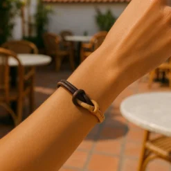 Bracelet en liège bicolore