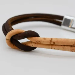 Bracelet en liège bicolore