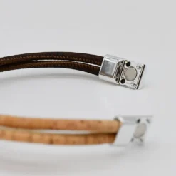 Bracelet en liège bicolore