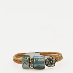 Bracelet en liège et perles