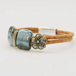 Bracelet en liège et perles