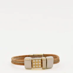 Bracelet en liège et perles
