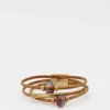 Bracelet en liège et perles - Rose