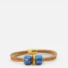 Bracelet en liège et perles - Turquoise