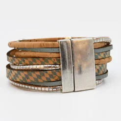 Bracelet en liège 8 lanières
