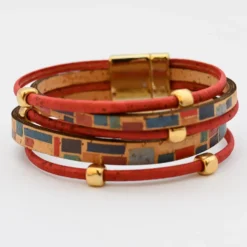 Bracelet en liège 4 lanières