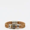 Bracelet en liège tressé unisexe - Naturel