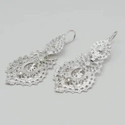 Brincos À Rainha I Boucles d'oreille en argent - 4.5cm