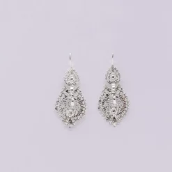 Brincos À Rainha I Boucles d'oreille en argent - 3.5cm