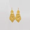 Brincos À Rainha I Boucles d'oreille en argent doré - 5.5cm