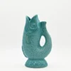 Carafe en céramique en forme de Poisson - Turquoise