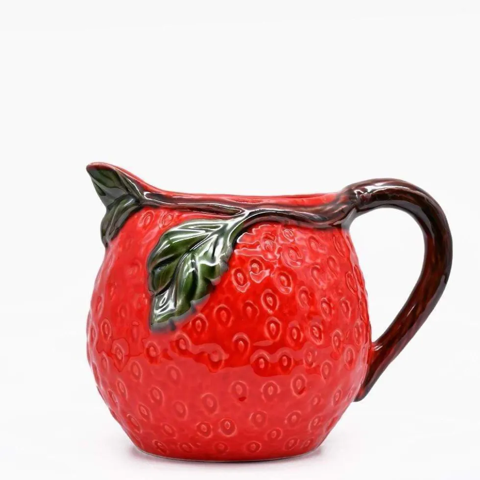 Carafe en céramique en forme de fraise