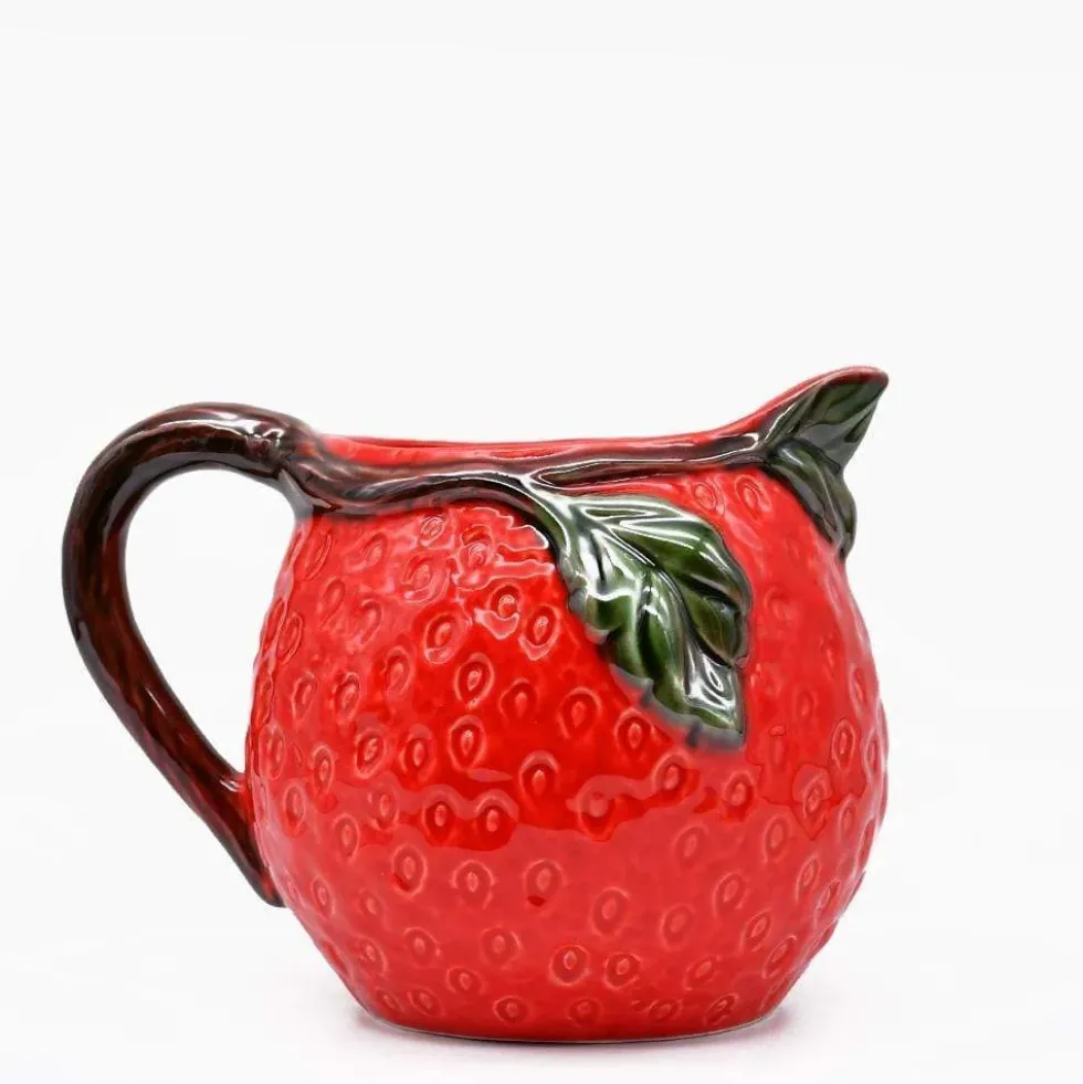 Carafe en céramique en forme de fraise