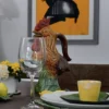 Carafe en céramique en forme de Coq