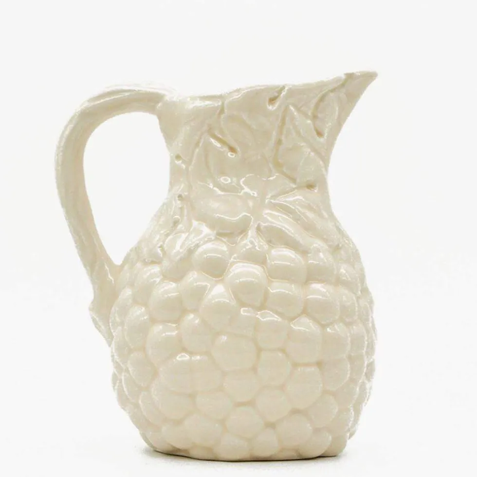 Carafe en céramique "Uvas" - Blanche