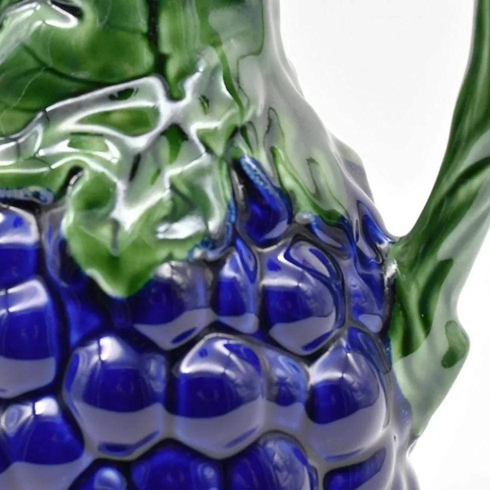Carafe en céramique "Uvas" - Bleue