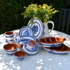 Carafe en terre cuite - Bleue