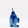 Carafe à huile en céramique en forme de Poisson - Bleue
