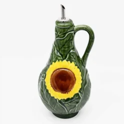 Carafe à huile en céramique en forme de Tournesol