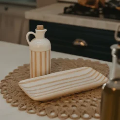 Carafe à huile rayée 
