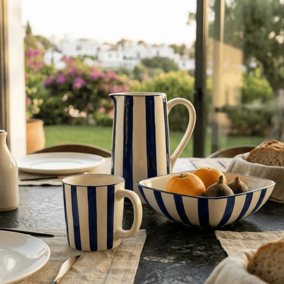 Carafe rayée "Costa Nova Mar" - Noir