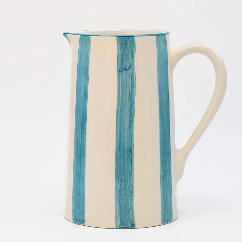 Carafe rayée "Costa Nova Mar" - Turquoise