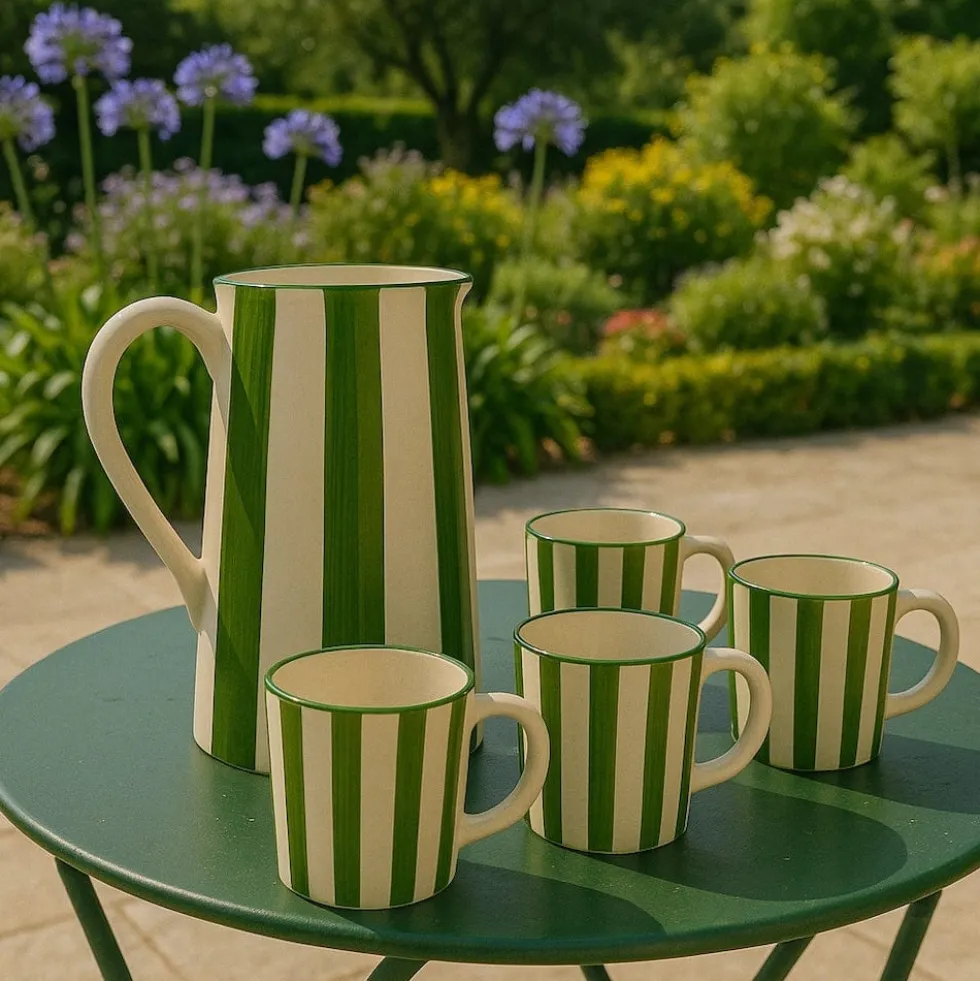 Carafe rayée "Costa Nova Mar" - Vert