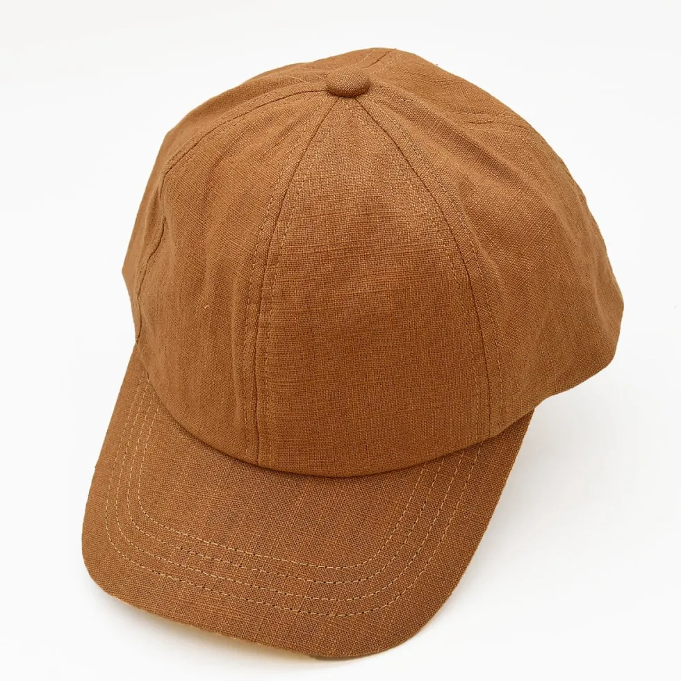 Casquette en lin - Camel