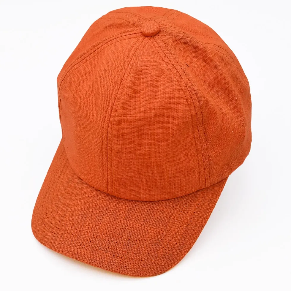 Casquette en lin - Orange