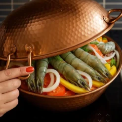 Cataplana en cuivre 8 à 10 couverts - 36cm