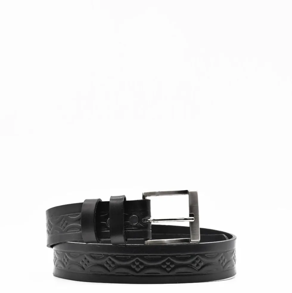 Ceinture en cuir noir