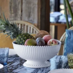 Centre de table / Corbeille à fruits en grès "Pearl" - 32cm