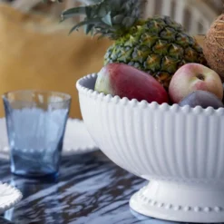 Centre de table / Corbeille à fruits en grès 