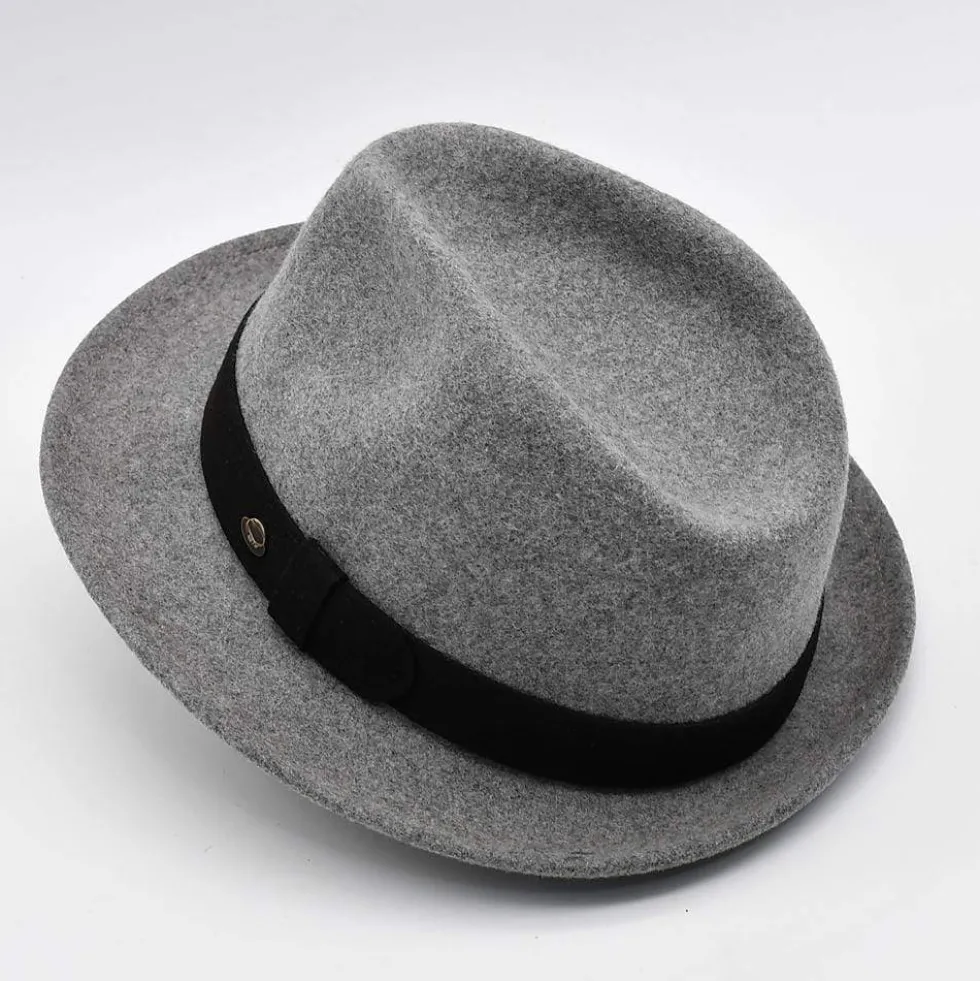 Chapeau en feutre Fedora - Gris