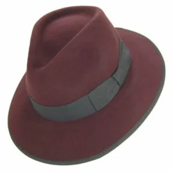 Chapeau en feutre Panama - Bordeaux